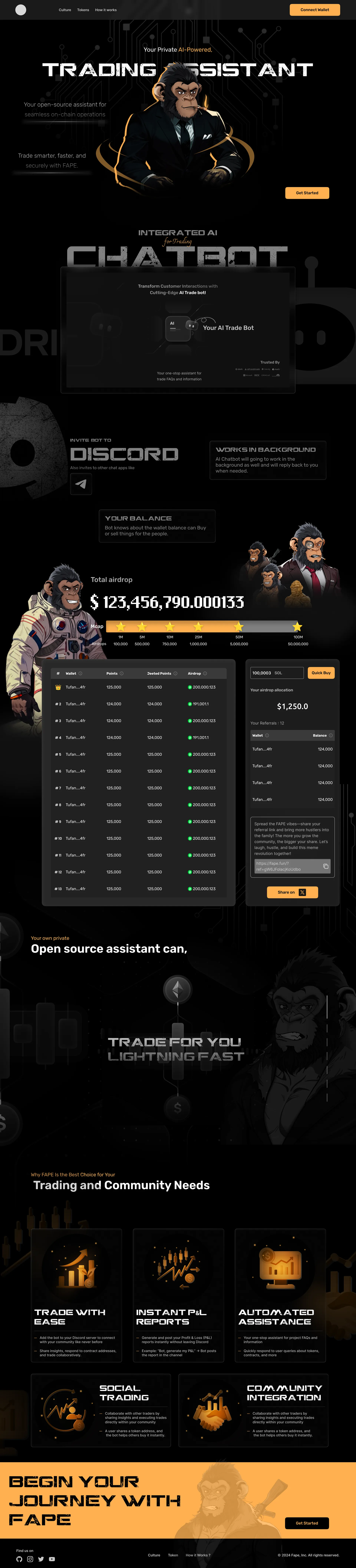 FAPE — Crypto Trading Bot Landing Page Design — 02